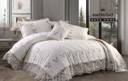 طقم شرشف تخت مجوز مطرز